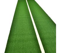 Swiss Barbell Gym Tracks, Green with white stripes / 2m x 15m / Middle Line Only