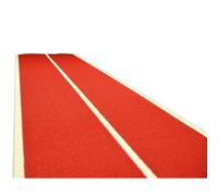 Swiss Barbell Gym Tracks, Red with white stripes / 2m x 10m / 3 Lines (Middle + Outside)