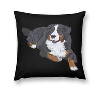 Swiss Bernese Mountain Dog Plush Throw Pillow Covers Decorative Boho Pillowcase for Farmhouse Home 1 Pcs