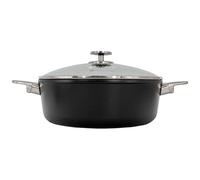 Swiss Diamond Nonstick Hybrid Ceramic and Diamond-Infused Braiser With Glass Lid, PFAS- and PFOA-free, Dishwasher & Oven Safe Up To 500 °F (5.3 Quart)