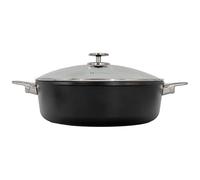 Swiss Diamond Nonstick Hybrid Ceramic and Diamond-Infused Braiser With Glass Lid, PFAS- and PFOA-free, Dishwasher & Oven Safe Up To 500 °F (7.2 Quart)