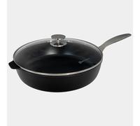 Swiss Diamond Nonstick Hybrid Ceramic and Diamond-Infused Deep Saute Pan With Glass Lid, PFAS- and PFOA-free, Dishwasher & Oven Safe Up To 500 °F (5.8 Quart)