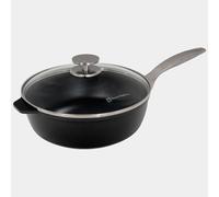 Swiss Diamond Nonstick Hybrid Ceramic and Diamond-Infused Deep Saute Pan With Glass Lid, PFAS- and PFOA-free, Dishwasher & Oven Safe Up To 500 °F (3.2 Quart)