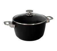 Swiss Diamond Nonstick Hybrid Ceramic and Diamond-Infused Stock Pots With Glass Lid, PFAS- and PFOA-free, Dishwasher & Oven Safe Up To 500 °F (5.5 Quart)