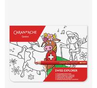 Caran d'Ache 0454.701 Swiss Explorer Colouring Cards 12 Pieces 10.5 cm x 14.8 cm
