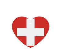 Swiss Flag Car Air Fresheners Cards - 6 Pieces,Cardstock Scented Decor For Cars,Bedrooms, Closets