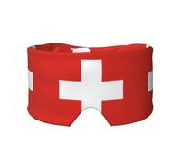 Swiss Flag Double-Sided Printed Eye mask, Soft and Light-Blocking, Suitable for Travel and Home
