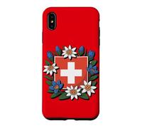 Swiss Flag Edelweiss Gentian Alpine Hiker Design Case for iPhone XS Max
