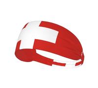 Swiss Flag Elastic Exercise Headband - Sports Headbands for Women & Men, Perfect for Running, Yoga