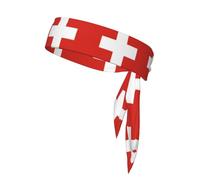 Swiss Flag Headbands,Sports Head Tie,Headband for Men and Women,Hair Band for Running, Workout, Football