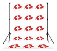Swiss Flag Map Print 5×7ft Photo Backdrop, Seamless Background Cloth for Studio and Portrait Photography(No Stand)