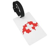 Swiss Flag Map Print Luggage Tag for Suitcases Cute Waterproof and Reusable Travel Bag Backpack Tags Gifts