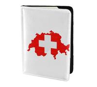 Swiss Flag Map print Passport Cover, Passport Holder Cover Wallet Passport Wallet Case for Cards and Documents