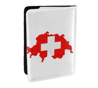 Swiss Flag Map Print Passport Holder Cover Wallet Passport Cover, Passport Wallet Case for Cards and Documents