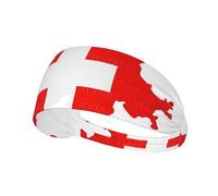 Swiss Flag Map Sports Headband For Men Women Tennis Sweat Band For Workout Sports Headbands Elastic For Running
