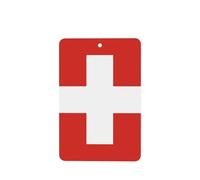 Swiss Flag Pattern Car Air Fresheners 4 Pcs Rectangle Hanging Aromatherapy Tablets Scented Fresheners For Bedroom Bathroom