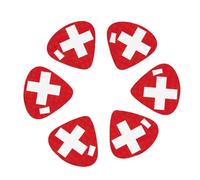 Swiss Flag Print Guitar and Ukulele Picks For Music Lovers 12 PCS Mixed Gauges(0.46/0.71/0.96mm)