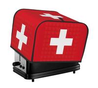 Swiss Flag Print Toaster Cover 4 Slice Kitchen Small Appliance Cover,For Dust Fingerprint Protection