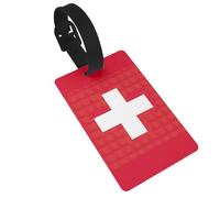 Swiss Flag Printed Backpack ID Labels Versatile Suitcase Tags for Golf Bags and Musical Instrument