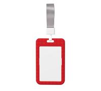 Swiss Flag Printed Card Badge Holder with Neck Strap, Vertical Cards Holder Anti-Scratch and Easy-Scan, for Office, School