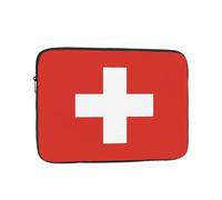 Swiss Flag Printed Laptop Cover Portable Protective Case Suitable for Business Trips and Documents 12 inch