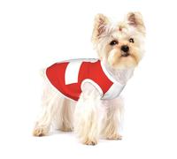 Swiss Flag Small Pet Cotton Shirts Large - Breathable, Soft, Comfortable and Stylish for Daily Wear