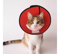 Swiss Flag Soft Dog Cone Collar, Depets Adjustable Recovery Pet Cone E-Collar for Cats Kittens Rabbits, Comfy Elizabethan Collar