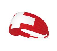 Swiss Flag Sports Headband For Men Women Tennis Sweat Band For Workout Sports Headbands Elastic For Running