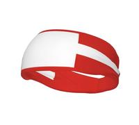 Swiss Flag Sports Sweatband, Unisex Headbands for Men and Women,Stretchy, Breathable, and Moisture-Wicking