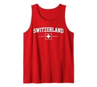 Swiss Flag Switzerland Red Tank Top