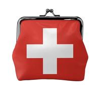 Swiss Flag Womenâ€™s Small Coin Purse,Rectangle Kiss Lock Coin Pouch, Pocket-Sized, Mini Coin Purse for Women