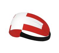 Swiss FlagWide Non-Slip Sweat Headbands,Soft Breathable Exercise for Running, Yoga, Cycling and utdoor Sports