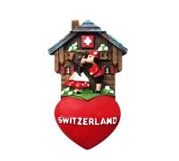 Swiss Fridge Magnet Bern Switzerland Chalet Alpi Heart CH26