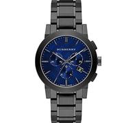 Swiss Gunmetal Black Blue Date Dial 42mm Men Chronograph Stainless Steel Wrist Watch The City BU9365