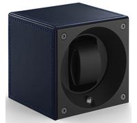 Swiss KubiK Watch Winder Masterbox Single Dark Blue Leather Window Protection SWK-059