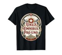 Swiss Latin Motto Federal Palace Confederatio Helvetica Value Graphic T-Shirt