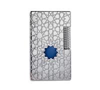 Swiss Luxury Retro Crisp-Sound Brass Kerosene Lighter, Soft-Flame, Refillable, Side-Slide, Flip-Top, Inlaid, Classic, Collectible, Men’s Present, Thorens Stellar Mesh Silver