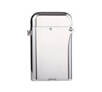 Swiss Luxury Retro Refillable Soft-Flame Brass Kerosene Lighter, Automatic Ignition, Safety Lock, Electroplated Chrome Finish, Men’s Present, Collectible, Thorens Gen4 Double Claw Glossy