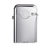 Swiss Luxury Vintage Soft-Flame Brass Kerosene Lighter, Refillable, Automatic Ignition, Safety Lock, Electroplated Chrome Finish, Gift Boxed, Collectible, for Men, Thorens Gen3 Single Claw Glossy