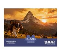 Swiss Matterhorn Wooden Jigsaw Puzzle Waterproof 1000 Piece Puzzles for Adults Fun Challenging Games
