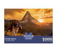 Swiss Matterhorn Wooden Jigsaw Puzzle Waterproof 1000 Piece Puzzles for Adults Gifts Challenging And Brainteasing Educational Games