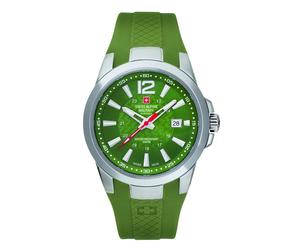 Swiss Military Alpine Men Analog Quartz Watch 7058.1838SAM Silicone Band