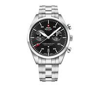 Swiss Military by Chrono SM34090.01 Men's Watch Chronograph Quartz Movement with Stainless Steel Metal Strap Analogue Men's Watch Silver, Bracelet