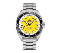 Swiss Military by Chrono SMA34100.05 Men's Watch Automatic Movement with Titanium Metal Strap Analogue Men's Watch Silver Yellow, black, Minimalist