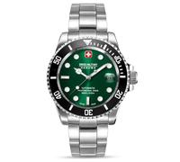 Swiss Military Hanowa Men's Automatic Watch Sealord Professional Diver 41 mm Diameter Date Sapphire Glass, Green