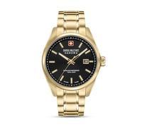 Swiss Military Hanowa Men's Wristwatches PIONEER Gold 42mm Stainless Steel Men's Watch Chronograph Wristwatch Analog Quartz