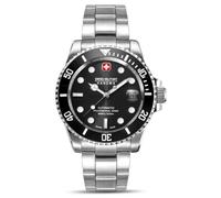 Swiss Military Hanowa Mens Automatic Watch Sealord Professional Diver 41mm Diameter Date Sapphire Glass, Black, strappy