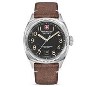 Swiss Military Hanowa Men's Condor Watch with Leather Strap Date Sapphire Glass, Black / Brown, Strap.