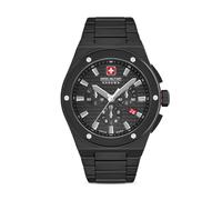 Swiss Military Hanowa Men's Wristwatch Chronograph Black 42mm Stainless Steel Men's Watch Wristwatch Chronographs Watches Bracelets