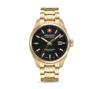 Swiss Military Hanowa Men's Wristwatches PIONEER Gold 42mm Stainless Steel Men's Watch Chronograph Wristwatch Analog Quartz